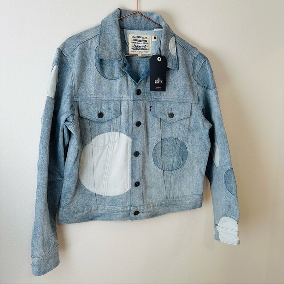 Levi's Made & Crafted boyfriend trucker denim blue jean 100% cotton jacket - Picture 9 of 13